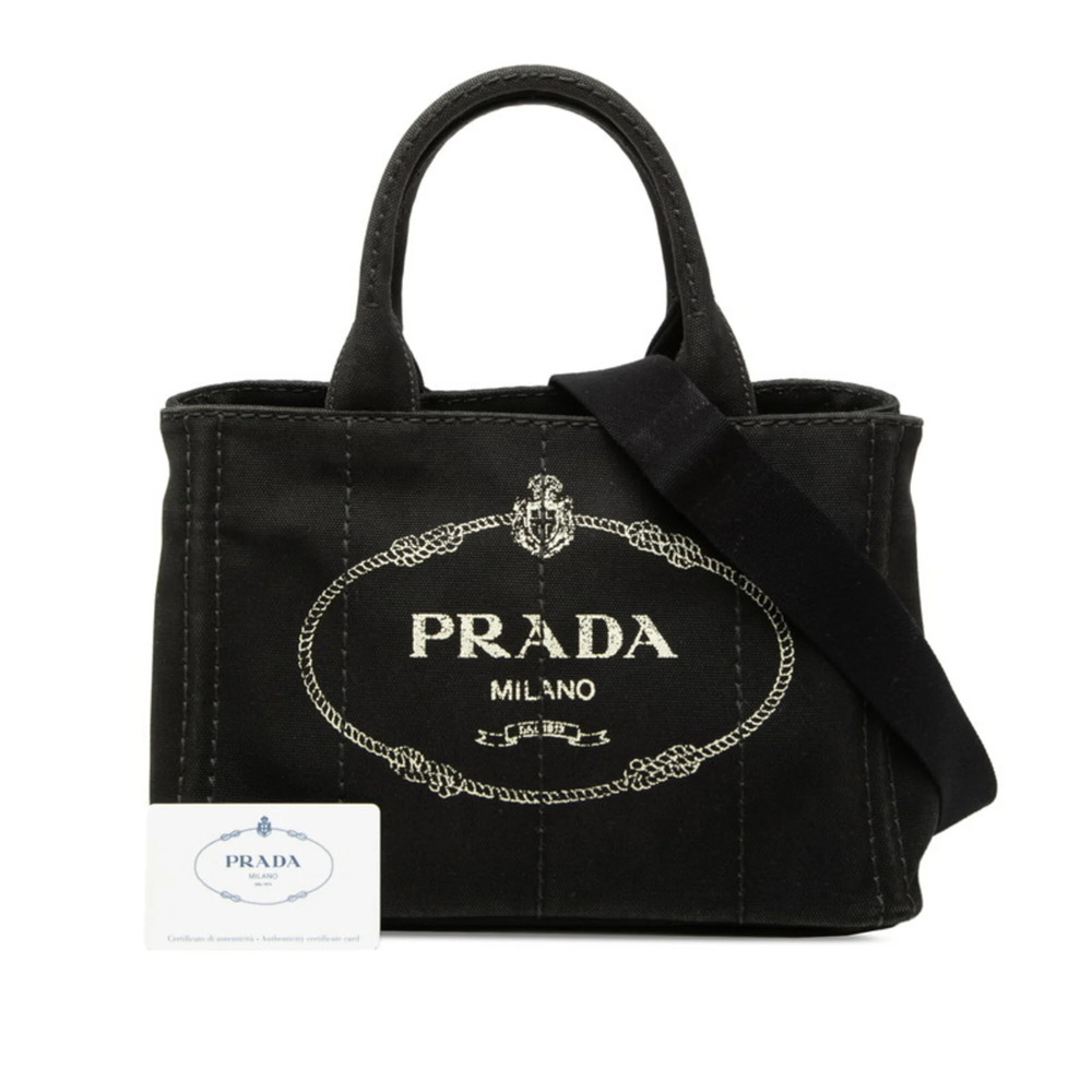 PRADA Black Canvas Shoulder Bag - Picture 6 of 6